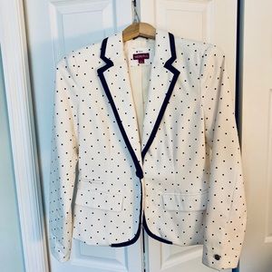 Merona black and white polka dot blazer